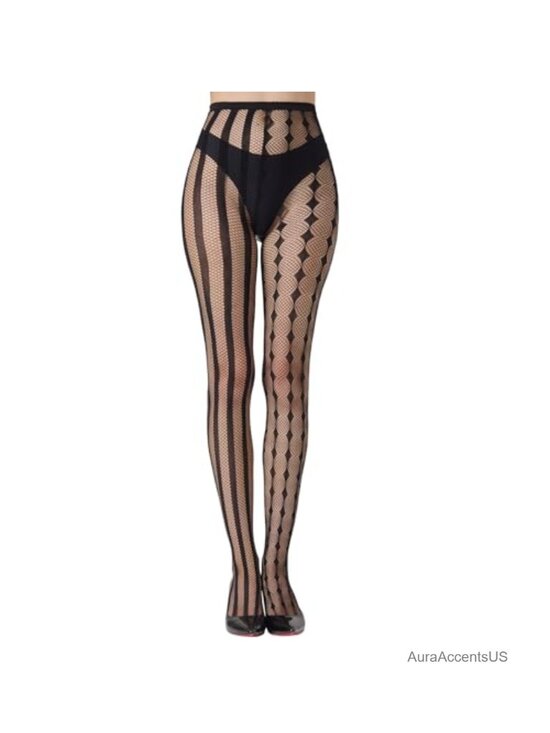 Other - Gothic Checkered Striped Fishnet Tights Halloween Costume Stockings